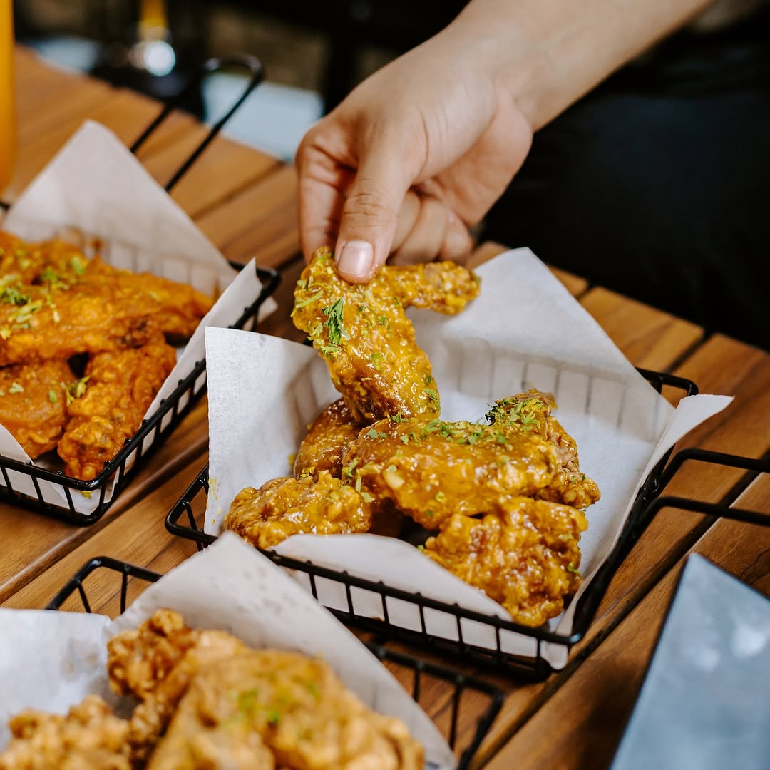 Chicken wings and snacks at Kamp Lilim
